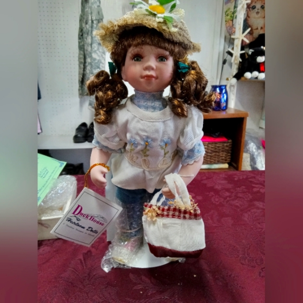 Air loom duck house doll